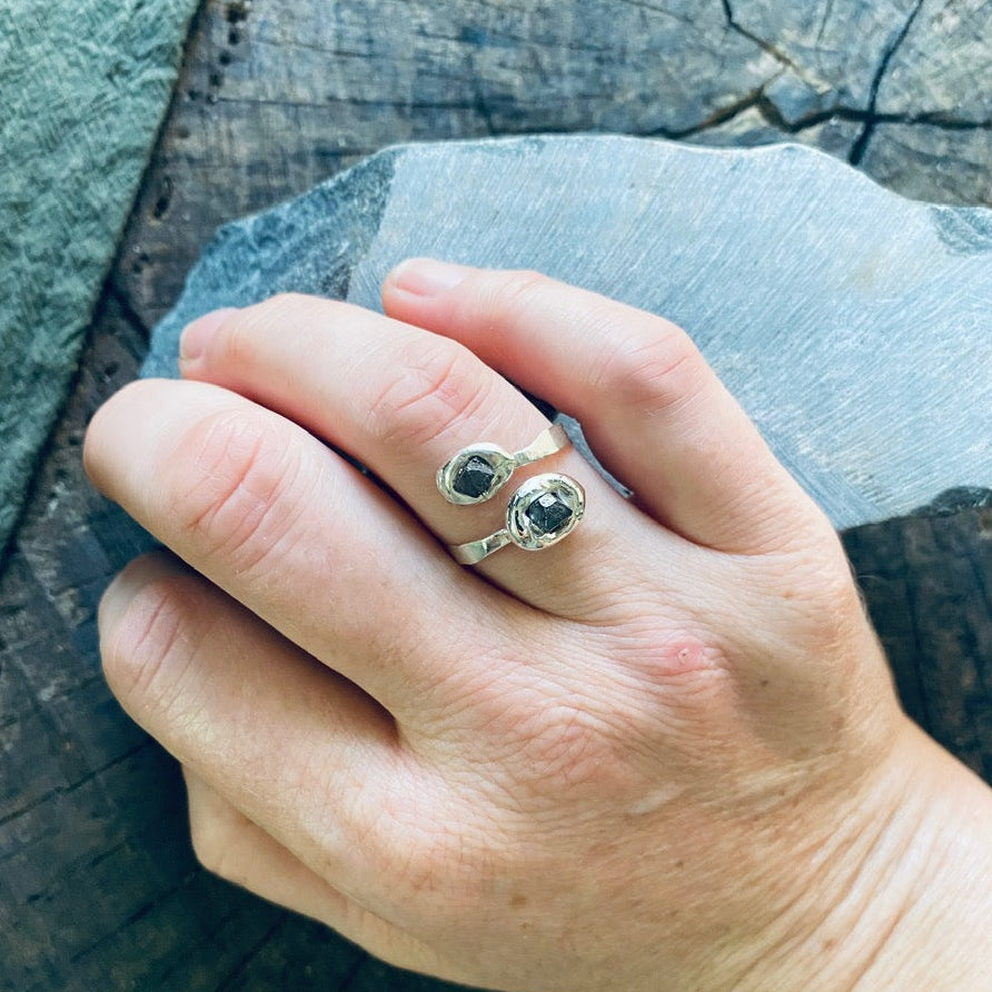 Handcrafted Sterling Silver Foraged Martite Ring