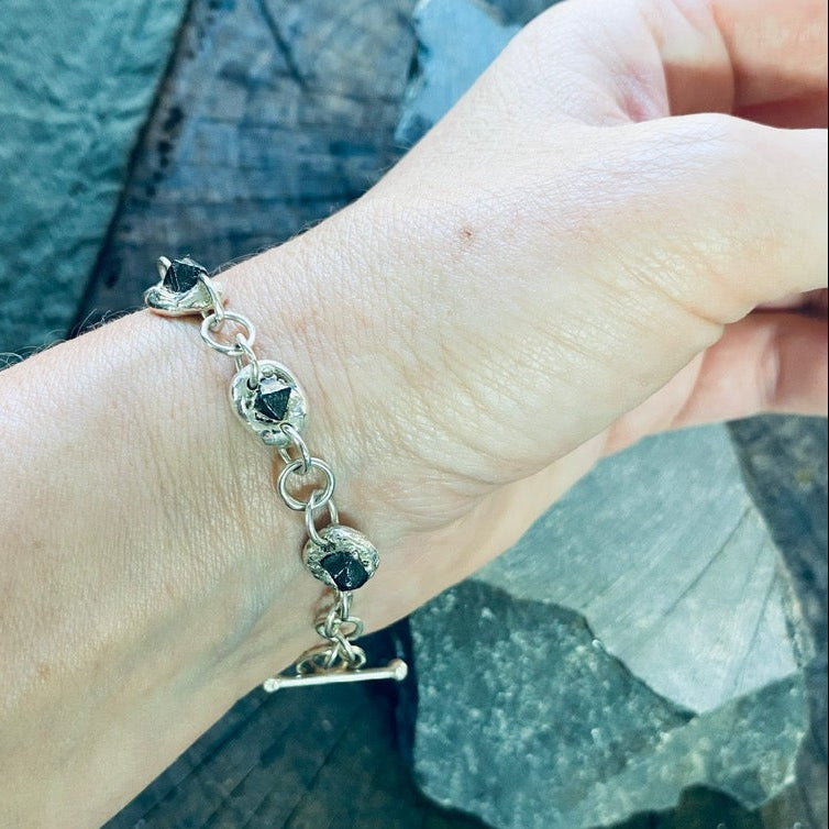 Handcrafted Sterling Silver Foraged Martite Bracelet