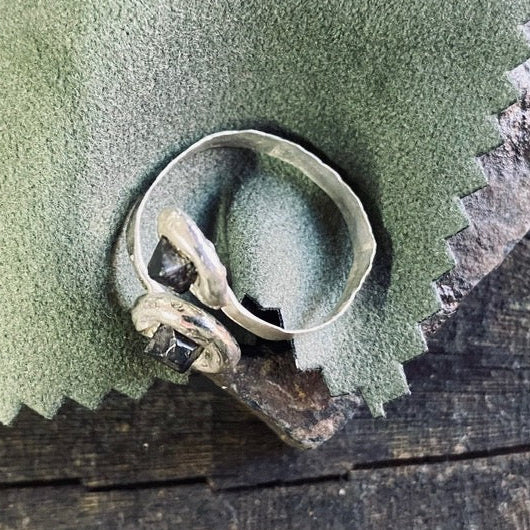 Handcrafted Sterling Silver Foraged Martite Ring