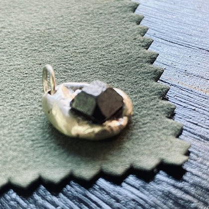 Handcrafted Sterling Silver Foraged Martite Pendant