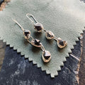 Handcrafted Sterling Silver Foraged Martite Drop Earrings