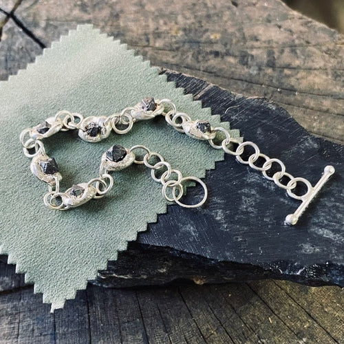 Handcrafted Sterling Silver Foraged Martite Bracelet