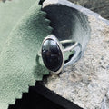 Foraged Hematite Silver Ring